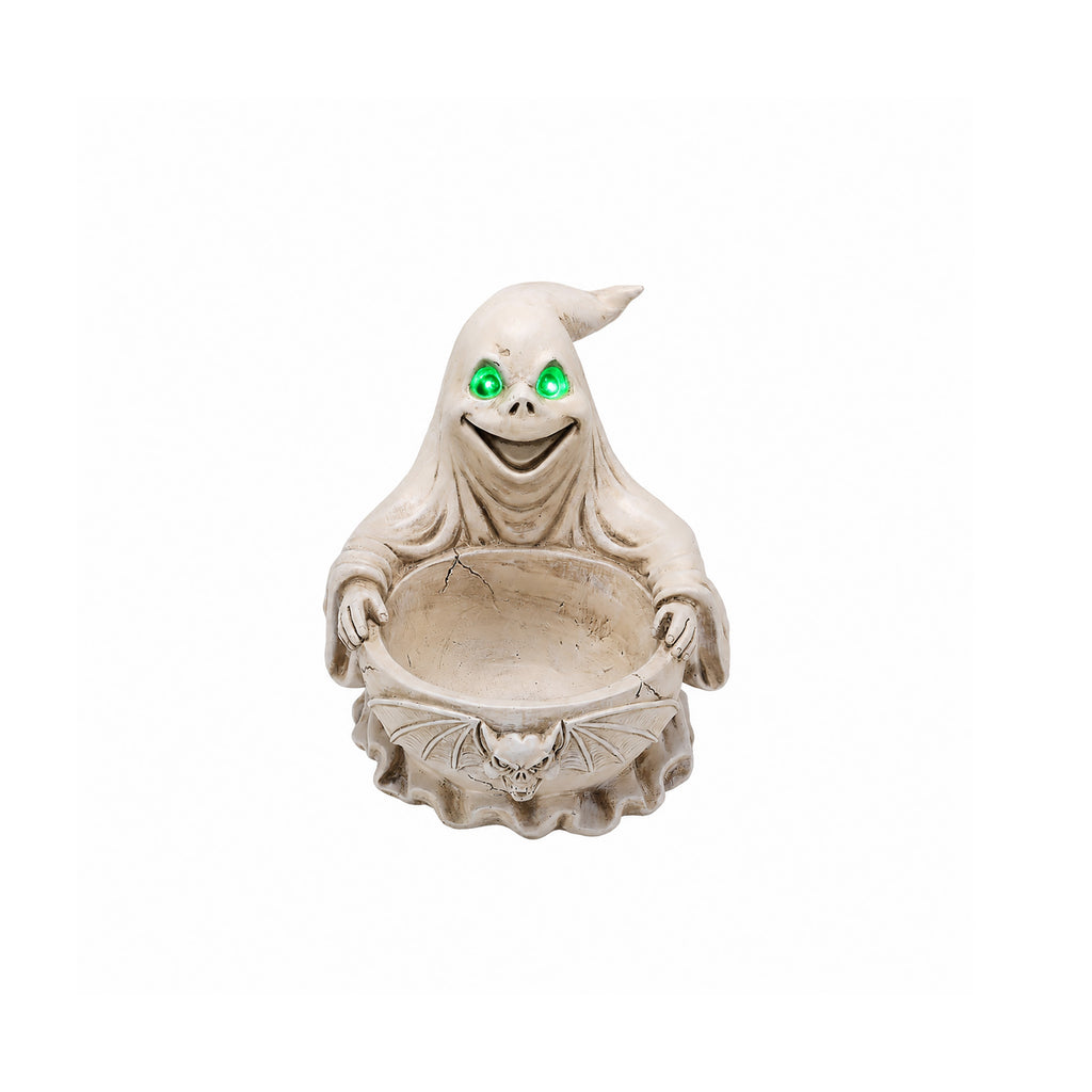 Ghost Candy Bowl Figurine with LED Light, Spooky Halloween P - view 2