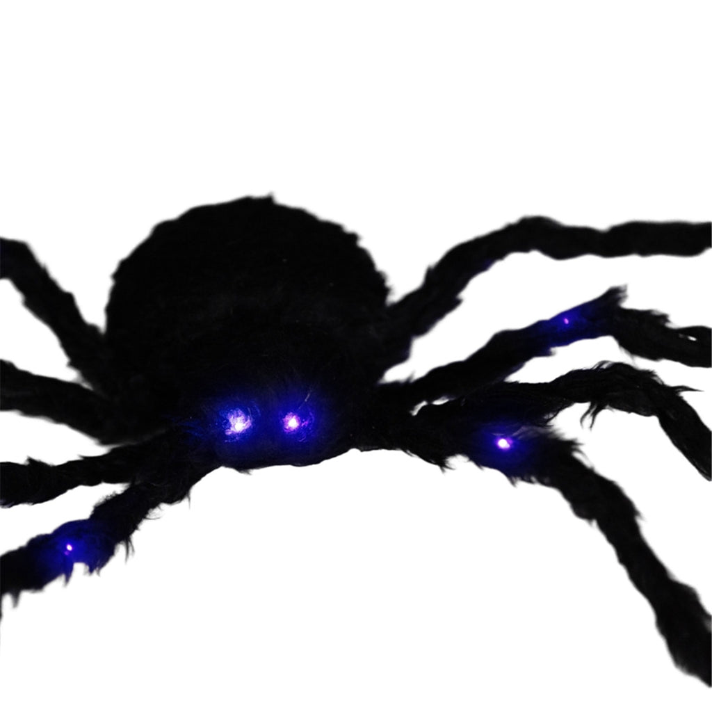 Giant Light-Up Spider 47 in with Bendable Purple LED Legs, H - view 1