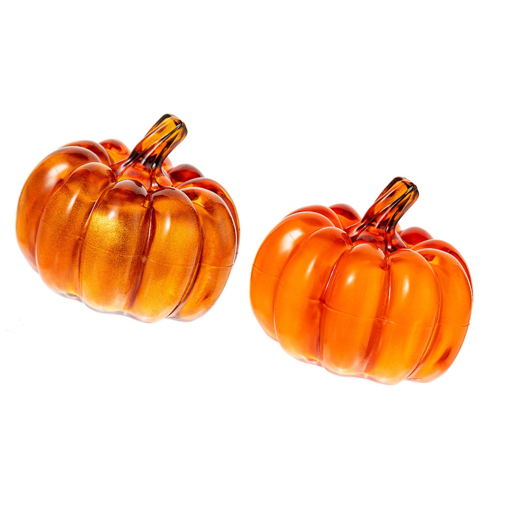 LED Pumpkin Lamps 2-Pack, Battery Operated Fall Table Lights - view 2