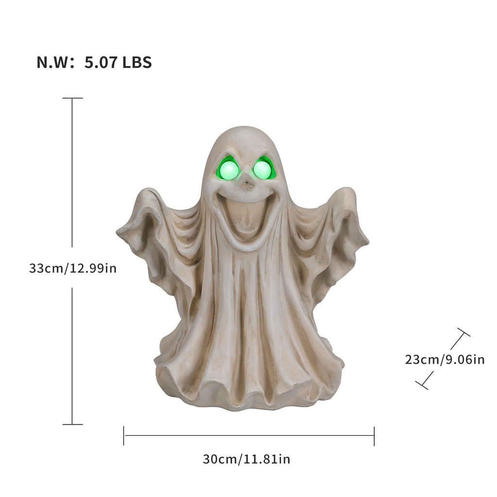 Light-Up Ghost Figurine with Glowing Eyes, LED Halloween Tab - view 4