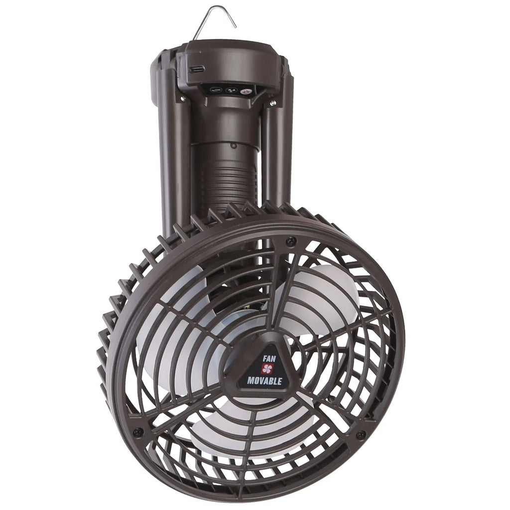 Rechargeable Camping Fan with LED Light, 10400mAh, Foldable  - view 5