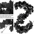 Black Maple Leaf Garland 2-Pack, Artificial Fall Vines for M - view 1