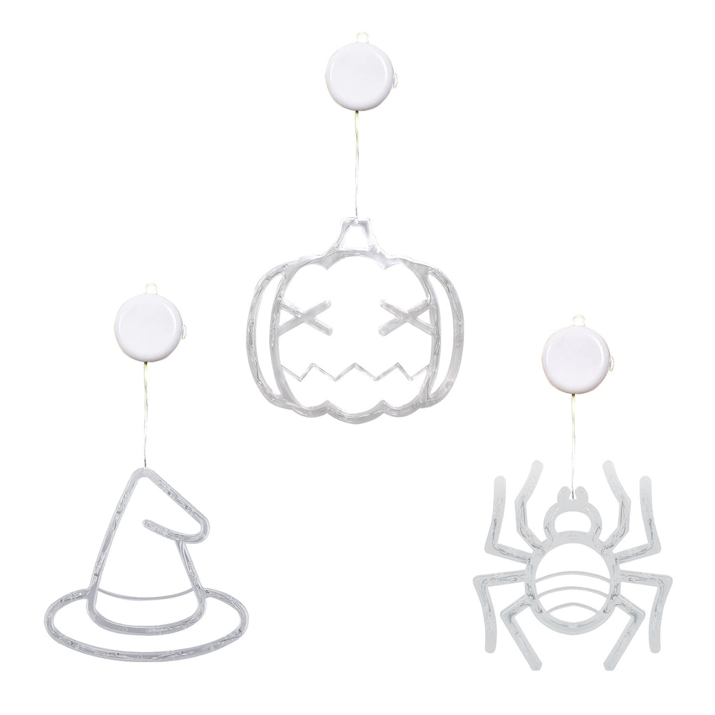 Halloween Window Lights 3-Pack, Spider, Witch Hat and Pumpki - view 5