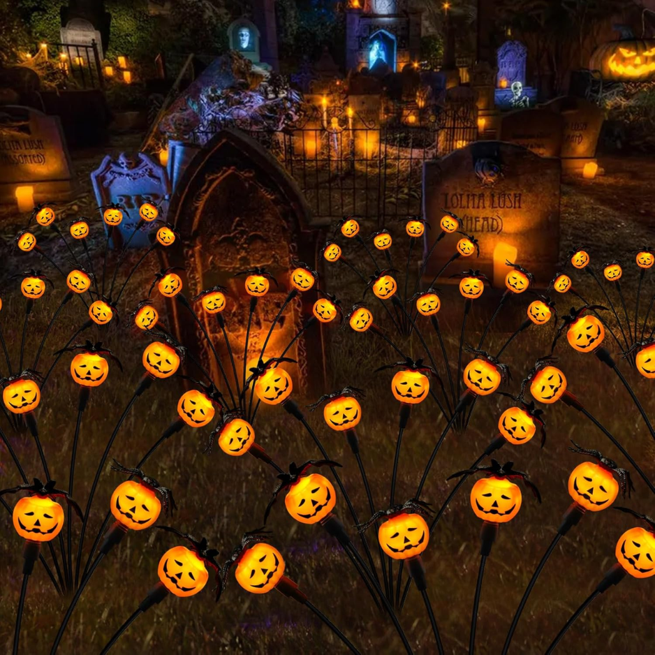 Solar Swaying Pumpkin Firefly Lights 2-Pack, 12 LED Outdoor  - view 6