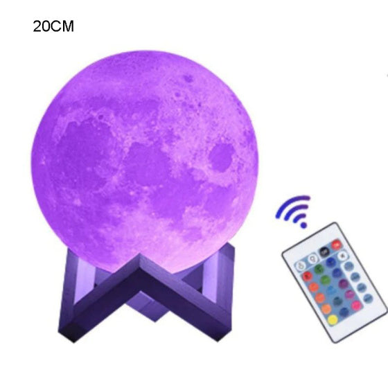 16-Color Moon Lamp with Stand and Remote, 7 in LED Night Lig - view 3