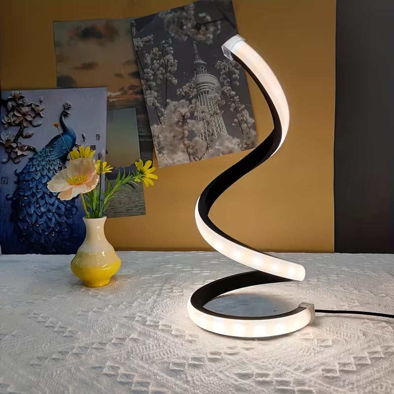 Spiral LED Table Lamp 2-Pack, 3-Color Dimmable USB Desk Lamp - view 3