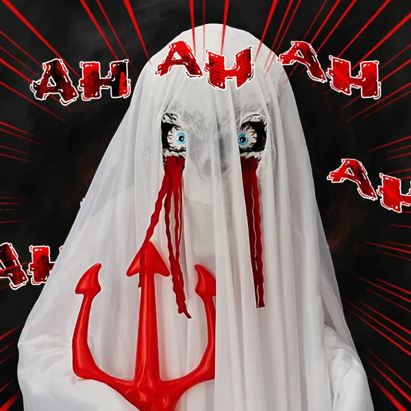 4.3 ft Animated Ghost with Trident, Sound-Activated Glowing  - view 8