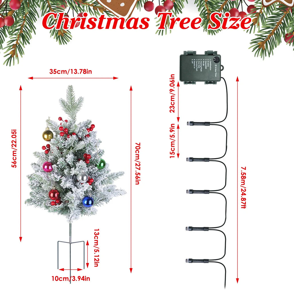 Tabletop Christmas Tree with 50 Warm LED Lights, 8 Modes and - view 3