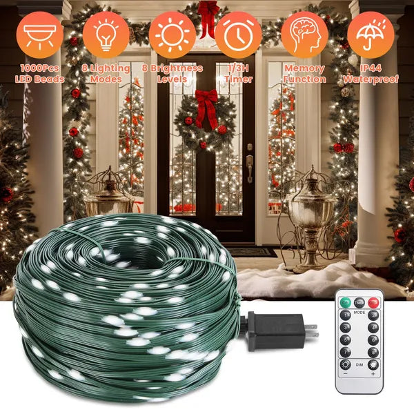 330 ft Warm White Christmas String Lights with Remote, 8 Mod - view 7