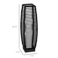 Solar Rattan Lantern Floor Lamp, Boho Outdoor Pathway and Pa - view 1