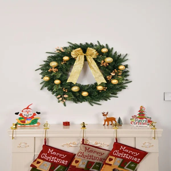 Pre-Lit Battery Christmas Wreath 24 in with Remote, Lighted  - view 3
