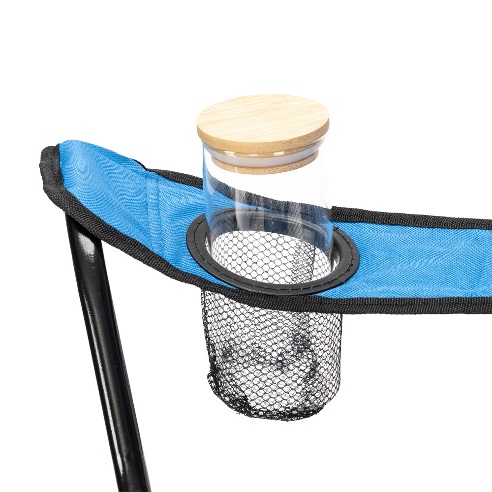 Compact Folding Camp Chair, 32 x 19 x 31 in, Blue - view 7
