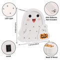 Light-Up Wooden Ghost Table Sign, Halloween Tabletop Decor f - view 1