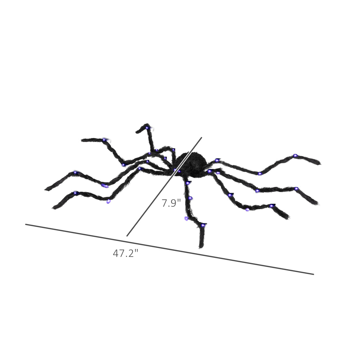 Light-Up Oversized Spider with Bendable Legs, Outdoor Hallow - view 2