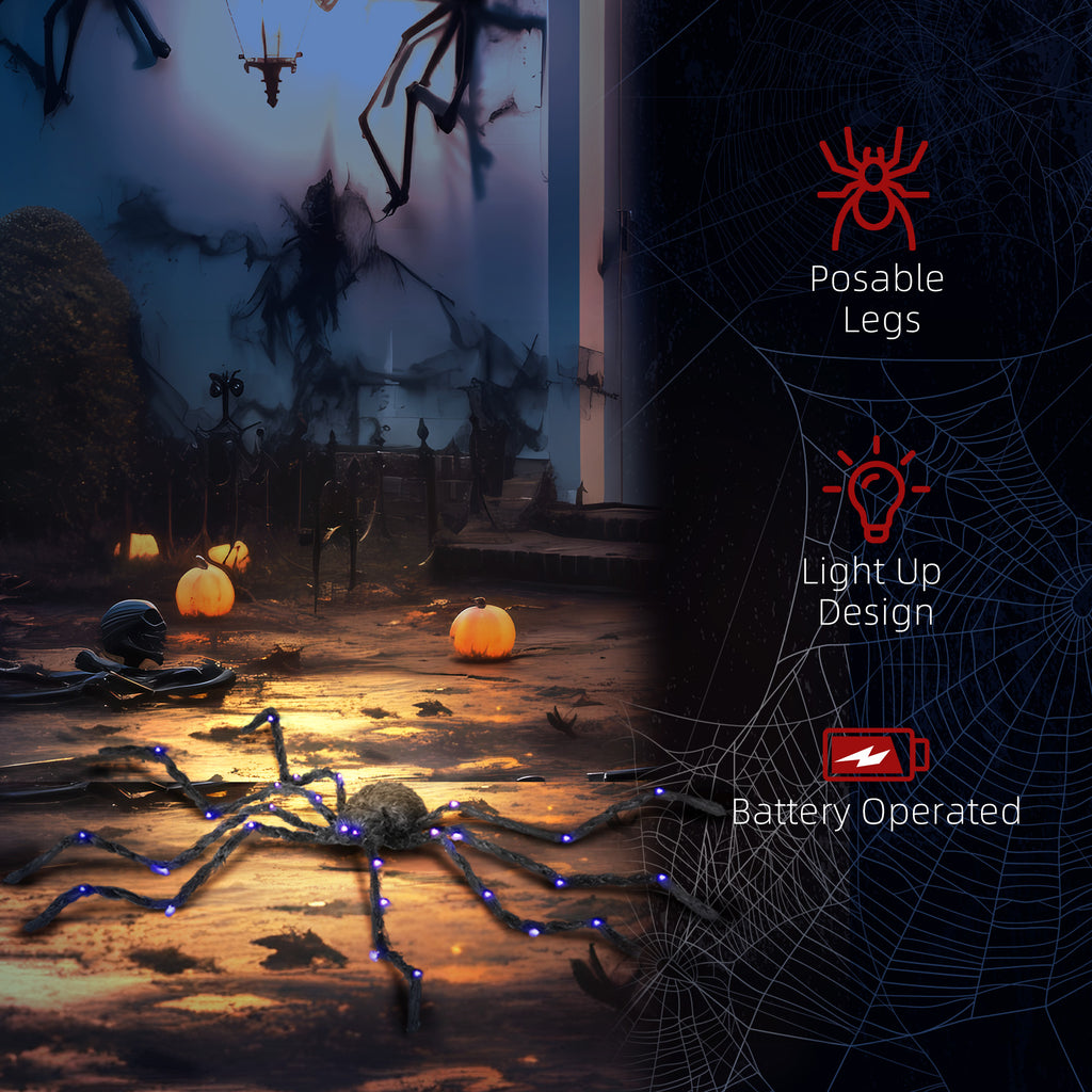Light-Up Oversized Spider with Bendable Legs, Outdoor Hallow - view 4
