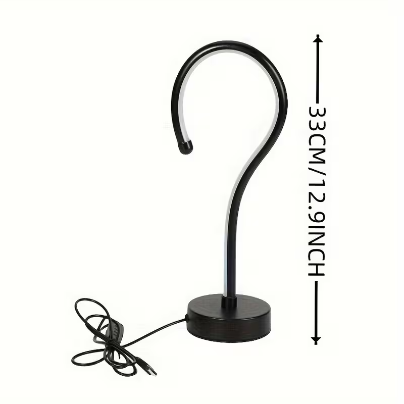 Question Mark Table Lamp, USB Dimmable 3-Color Modern Desk L - view 4