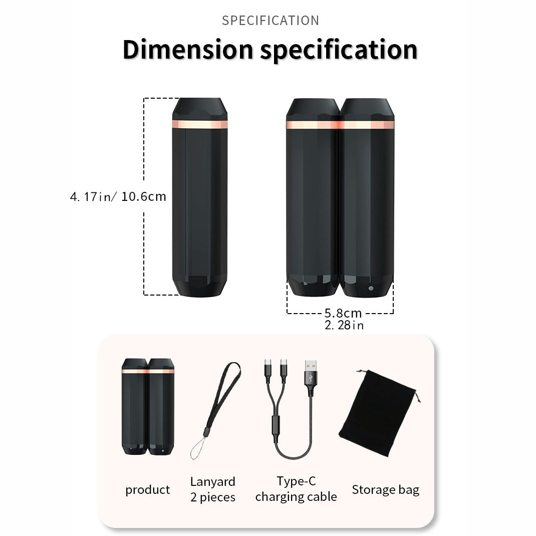 Rechargeable Hand Warmers 2-Pack with Flashlight, Magnetic S - view 1