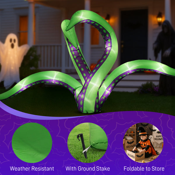 Inflatable Octopus Tentacles 2-Pack, 6.9 ft with LED Lights, - view 1