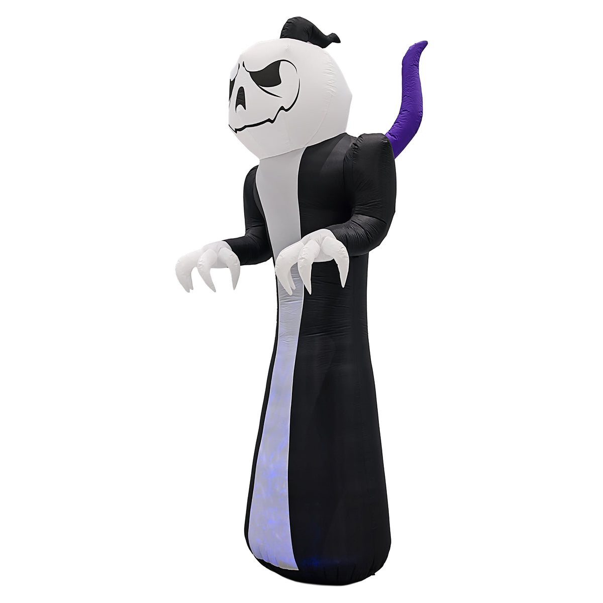 12 ft Inflatable Pumpkin-Head Grim Reaper with Flame Light,  - view 3