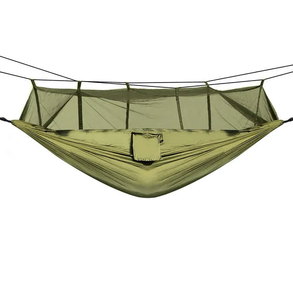 2-Person Camping Hammock with Mosquito Net, 210T Parachute N - view 5