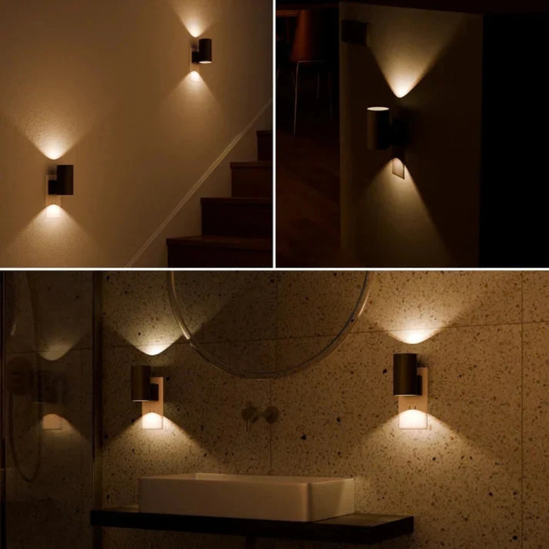 Dimmable Plug-In LED Wall Night Light with Dusk-to-Dawn Sens - view 1