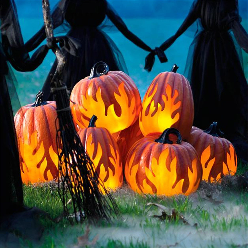 Flickering LED Jack-o-Lantern Pumpkin Lantern, Battery Opera - view 5