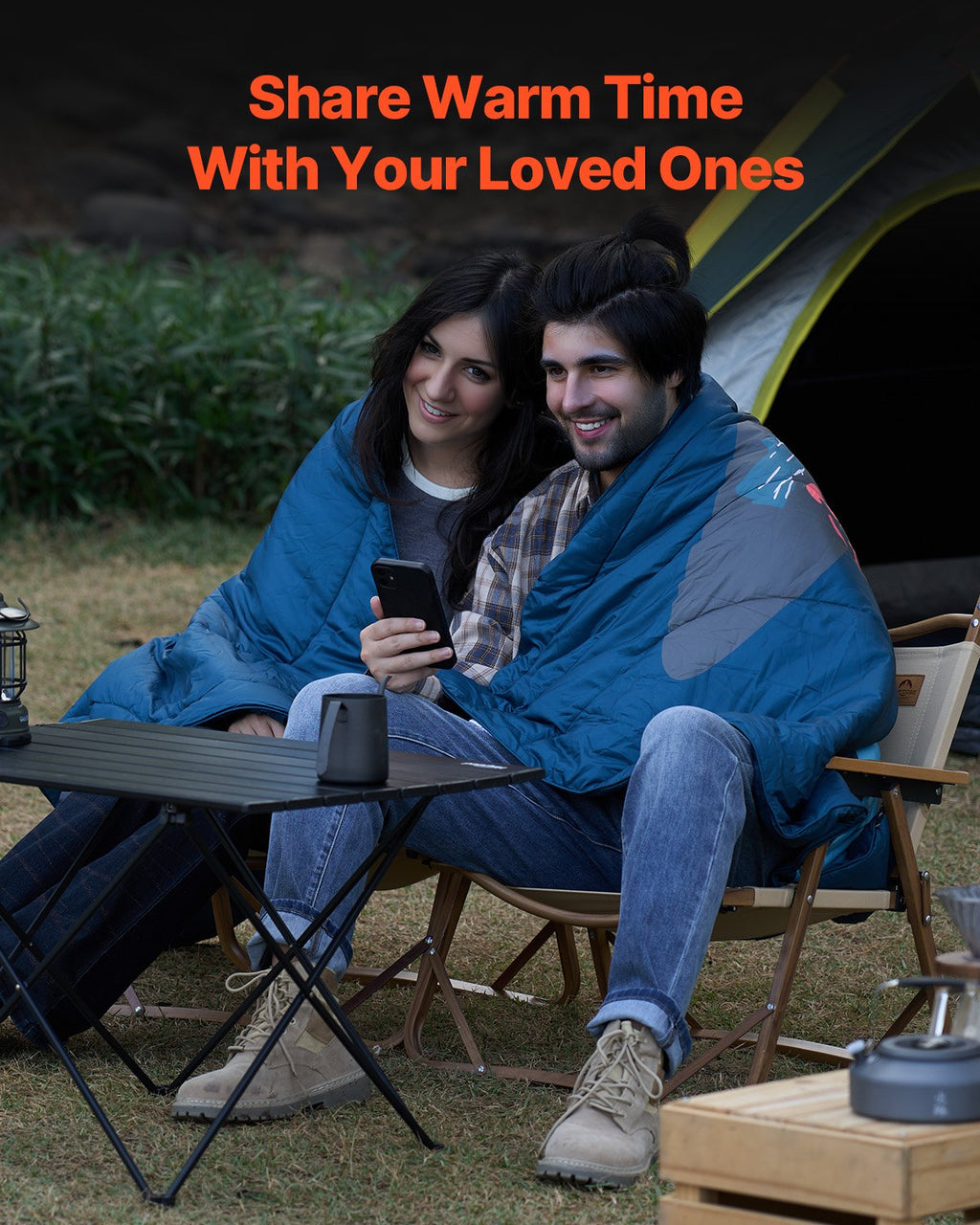Wearable Waterproof Camping Blanket with Snap Closure, Fleec - view 5