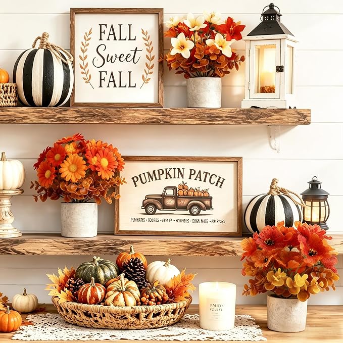 Fall and Thanksgiving Decor 3-Piece Set for Mantel, Shelf or - view 4