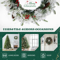 Pre-Lit Snow Flocked Christmas Wreaths 18 in 2-Pack, 60 Warm - view 1