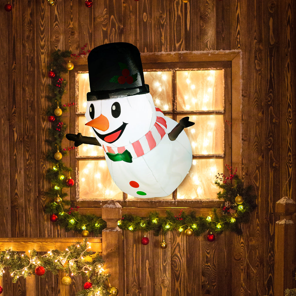 Inflatable Hanging Snowman with LED Lights, Outdoor Christma - view 2