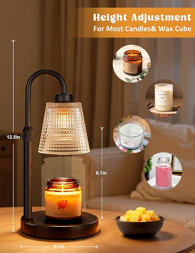 Candle Warmer Lamp with Timer, Electric Candle Heating Lamp  - view 2
