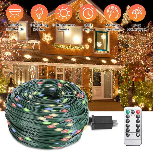 330 ft Warm White Christmas String Lights with Remote, 8 Mod - view 5