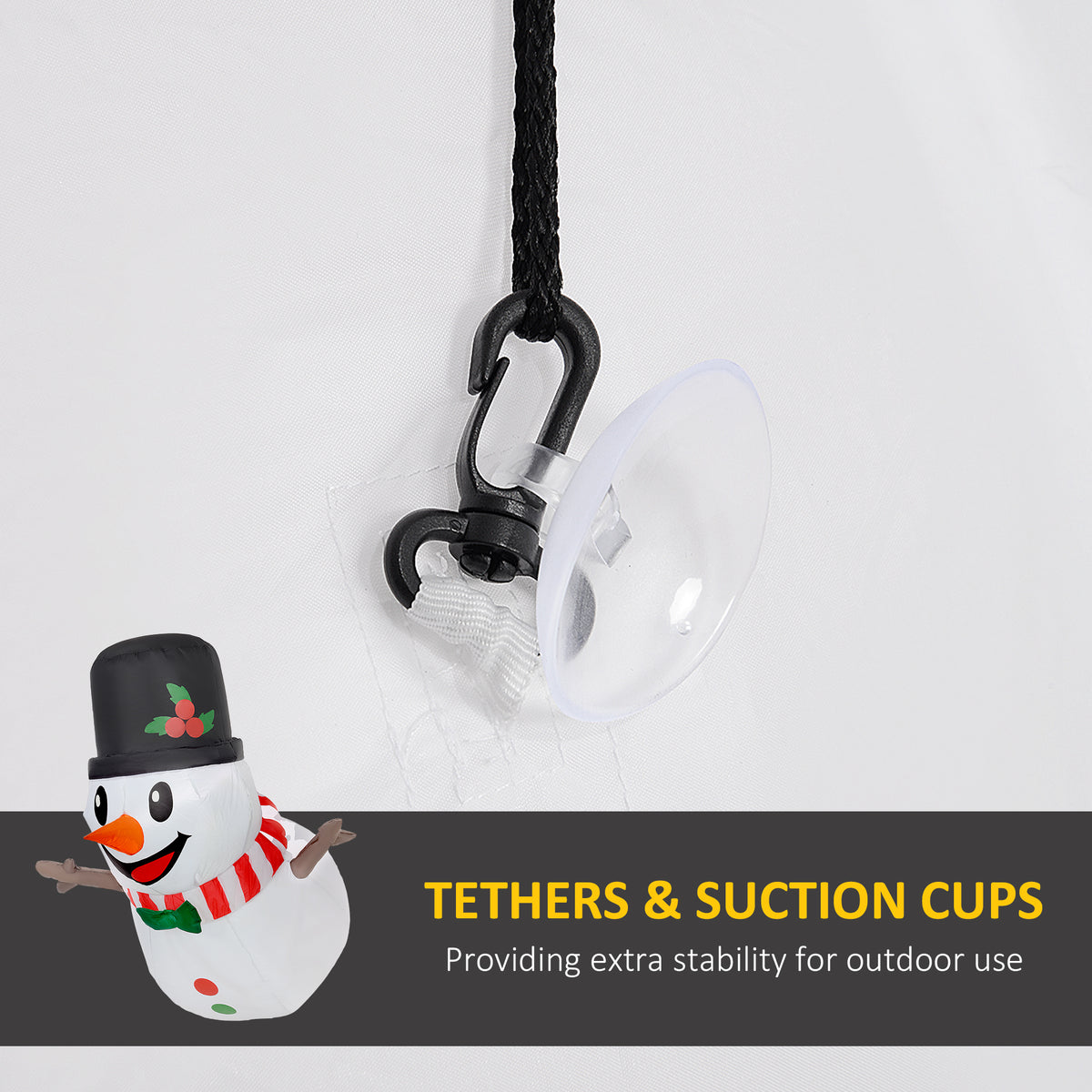 Inflatable Hanging Snowman with LED Lights, Outdoor Christma - view 5