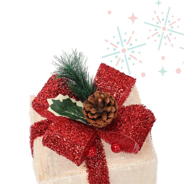 Lighted Christmas Gift Boxes Set of 3, 60 Warm White LED Hol - view 6
