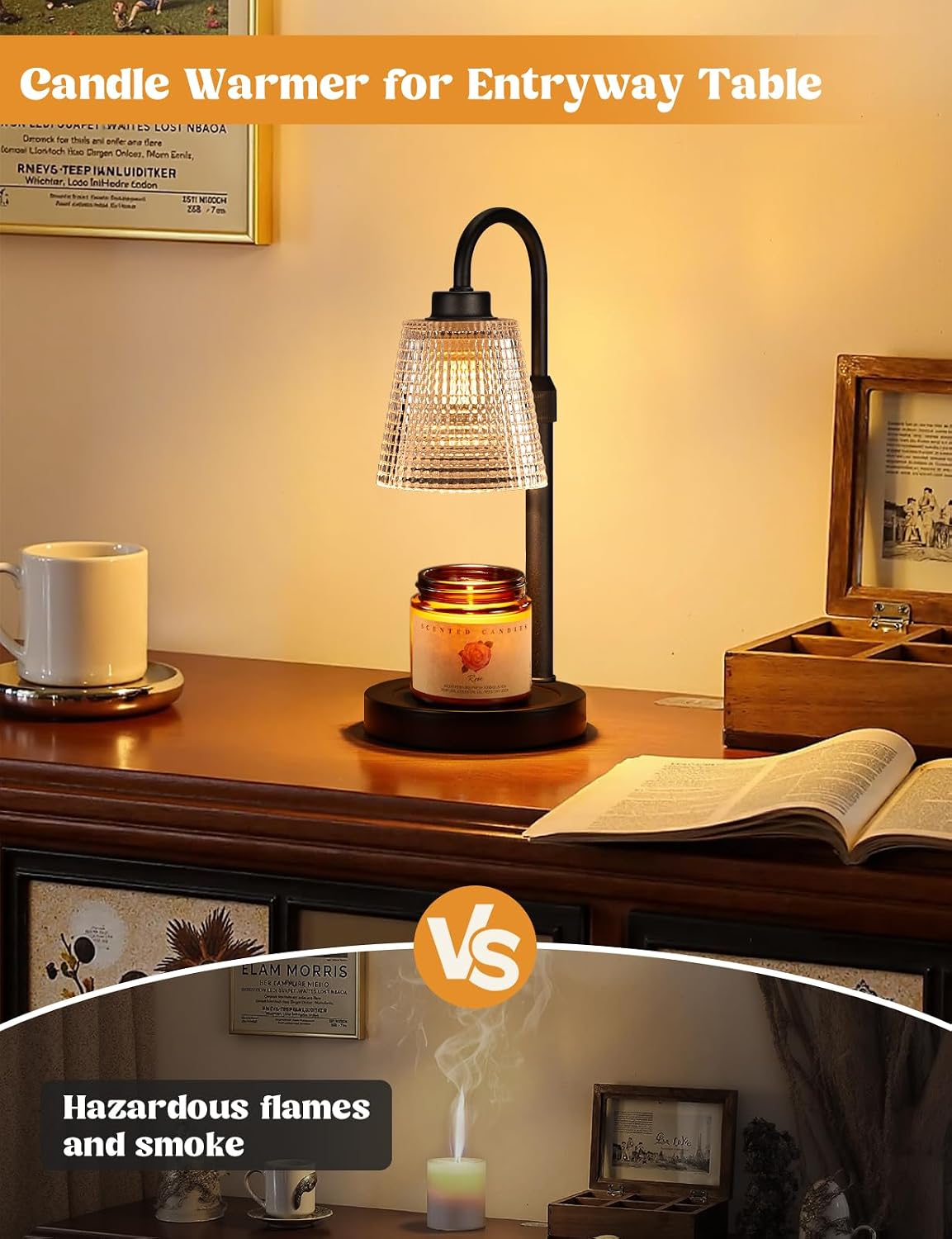 Candle Warmer Lamp with Timer, Electric Candle Heating Lamp  - view 4
