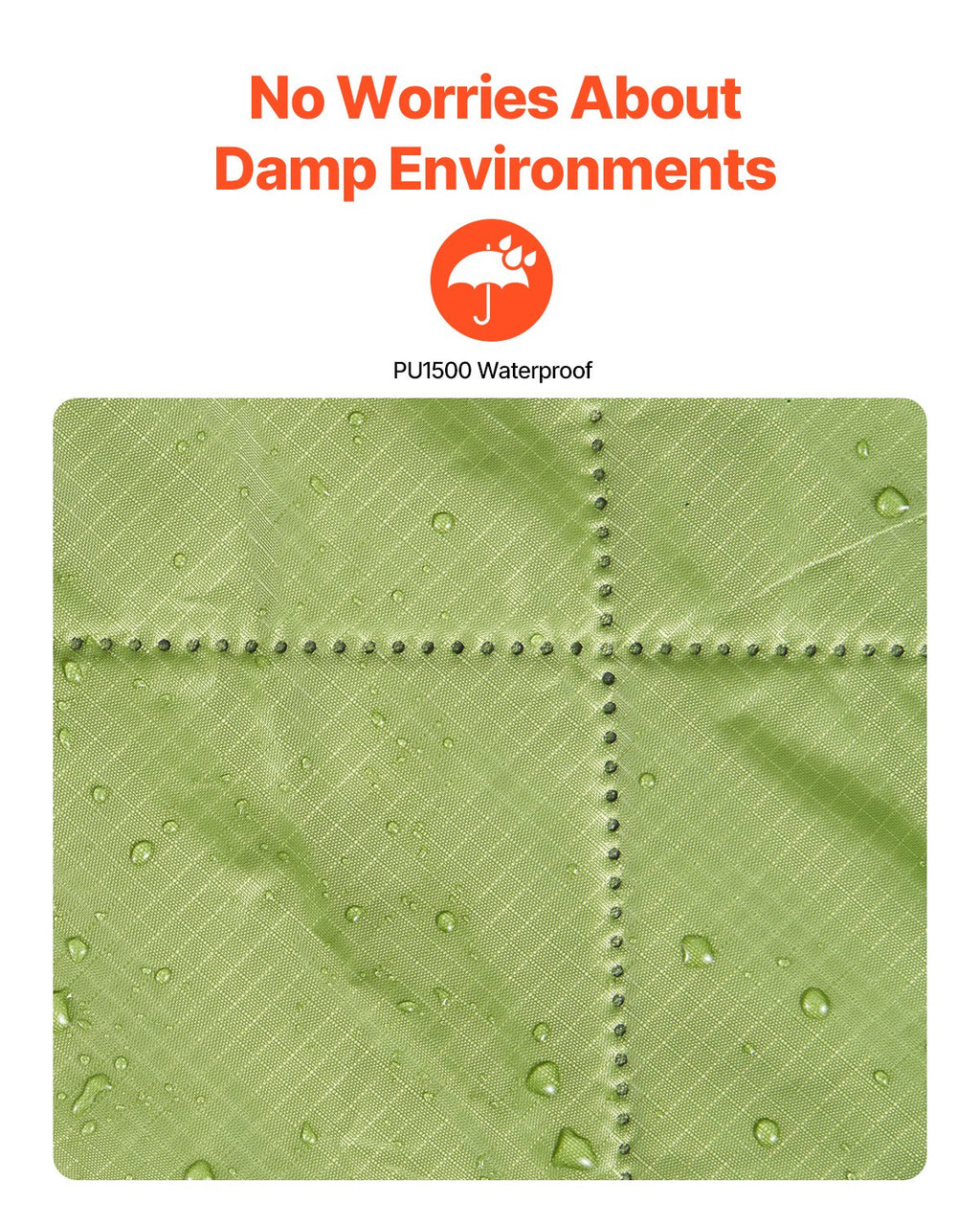 Waterproof Camping and Stadium Blanket, 330GSM Fleece Lined, - view 2