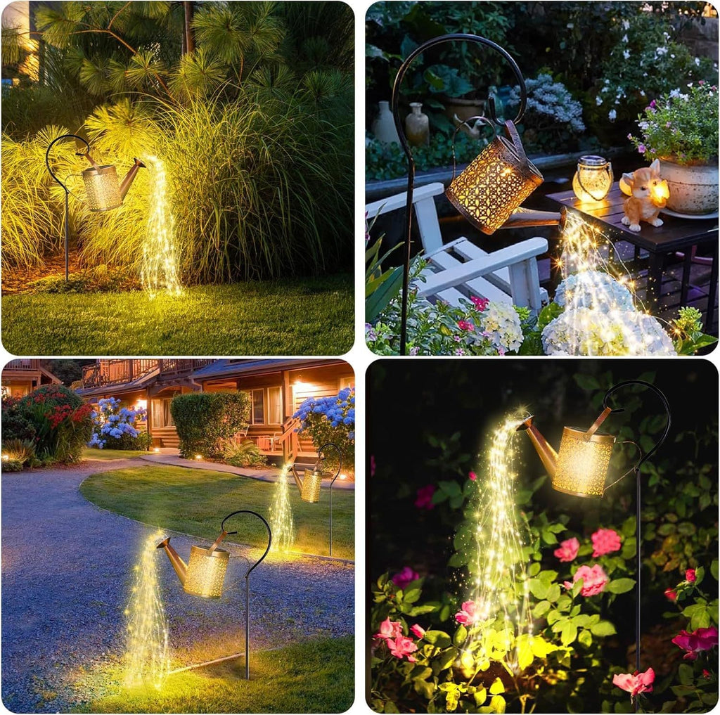 Solar Watering Can Cascading Lights with Hook, Color-Changin - view 7