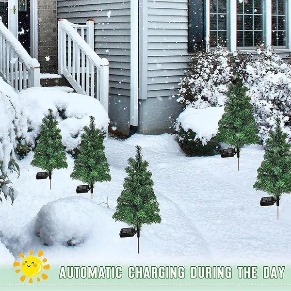 Solar Christmas Tree Pathway Lights, Waterproof Outdoor Stak - view 3