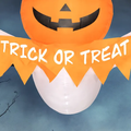 Inflatable Pumpkin-Face Window Ghost with LED Lights, Hallow - view 1