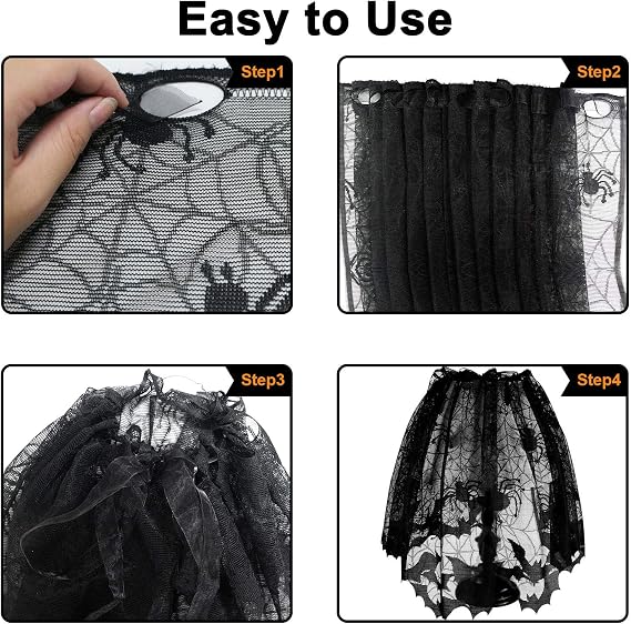 Halloween Lamp Shade Covers 3-Pack, Spooky Decorative Covers - view 5