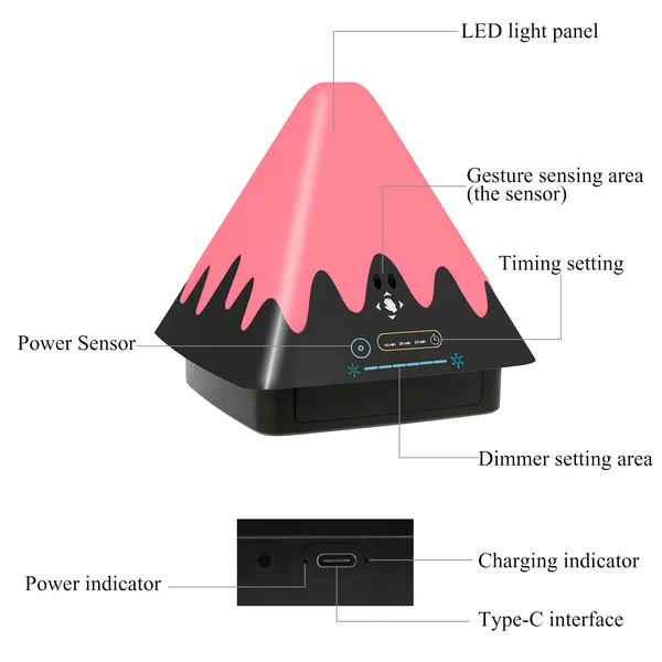 Rechargeable Touch Night Light Table Lamp, 8 Colors, Dimmabl - view 2