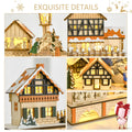 Light-Up Wooden Christmas Village Advent Calendar with Count - view 1