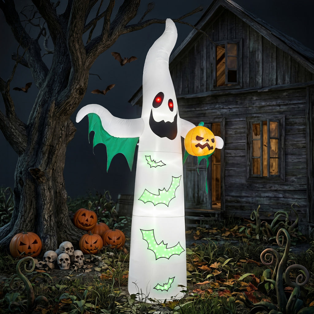12 ft Inflatable Ghosts and Bats with Flashing LED Lights, H - view 5