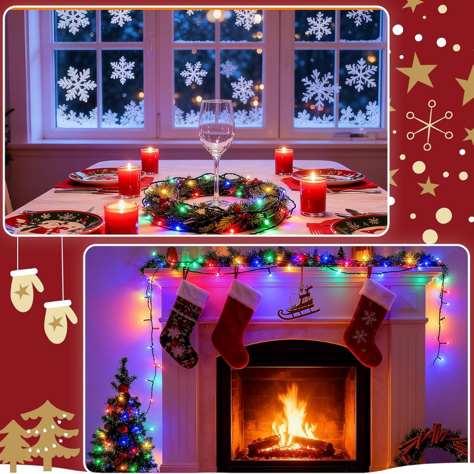 Battery Christmas String Lights with Timer, Multicolor Water - view 2