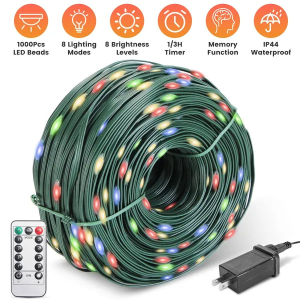 330 ft Warm White Christmas String Lights with Remote, 8 Mod - view 4