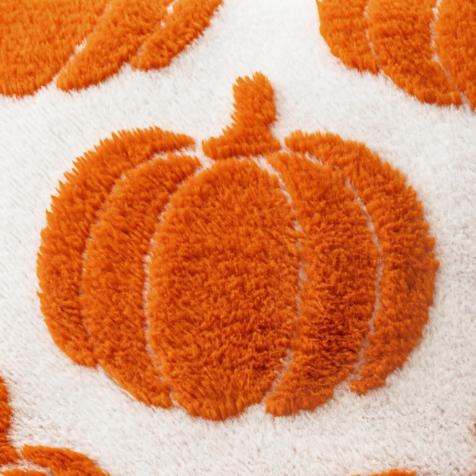 Pumpkin Throw Pillow Covers 18x18 Set of 2, Orange Fall Deco - view 2