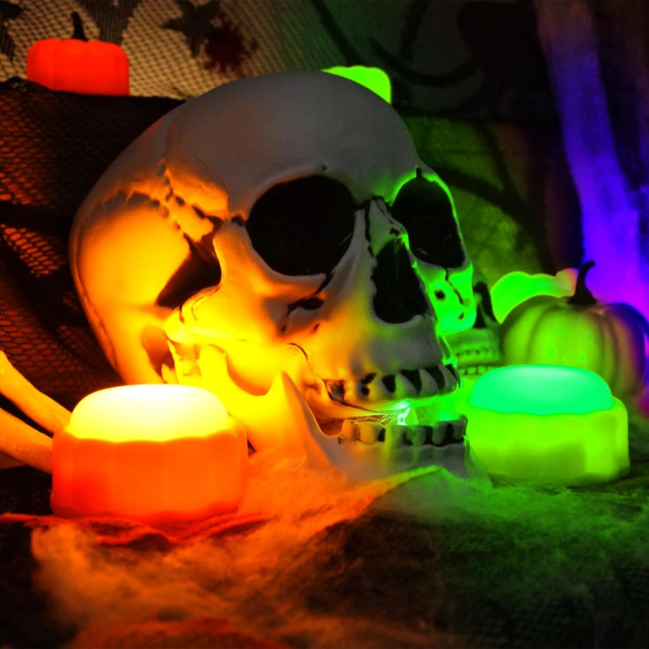 Color-Changing LED Pumpkin Lights with Remote and Timer, Jac - view 2