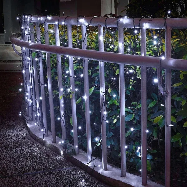Solar Fairy String Lights 39 ft 100 LED, 8 Modes, Cool White - view 1