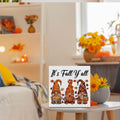 Fall Gnomes Wooden Sign, Farmhouse Autumn Decor for Desk, Sh - view 1