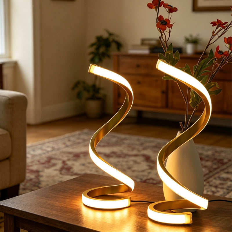 Spiral LED Table Lamp 2-Pack, 3-Color Dimmable USB Desk Lamp - view 2